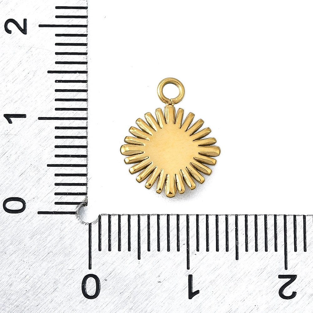 Vandfast Vedhæng, 18K Forgyldt Stål,( 13x10mm) - Uniq Perler - 375660