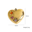 Vandfast Vedhæng Hjerte med Zirkonia sten - Forgyldt Stål (14x13x3 mm) - Uniq Perler - 86578