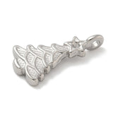 Vandfast Vedhæng i Stål – Juletræ (21x11mm) - Uniq Perler - 