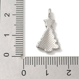 Vandfast Vedhæng i Stål – Juletræ (21x11mm) - Uniq Perler - 