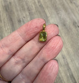 Wasserdicht Anhänger Mit Aquamarin - 18K Vergoldet Stahl (12x8mm) - Uniq Perler - 112356
