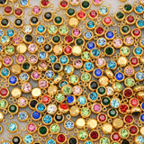 Vandfast Vedhæng Med Mørk Rosa Glas, 18K Forgyldt Stål (6mm, 2 stk.) - Uniq Perler - 2345699