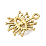 Vandfast Vedhæng Med Øje – 14K Forgyldt Stål (14x18mm) - Uniq Perler - 114790