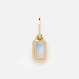 Vandfast Vedhæng Med Opal, 18K Forgyldt Stål (12x8mm) - Uniq Perler - 112359