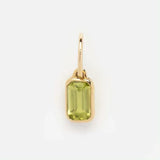 Vandfast Vedhæng Med Peridot - 18K Forgyldt Stål (12x8mm) - Uniq Perler - 112361