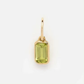 Vattentålig Hänge Med Peridot - 18K Förgylld Stål (12x8mm) - Uniq Perler - 112361