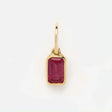Vannfast Anheng Med Rubin - 18K Forgylt Stål (12x8mm) - Uniq Perler - 112360