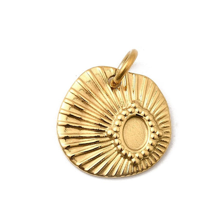 Vandfast Vedhæng Til Cabochon – 18K Forgyldt Stål (15x15,5mm) - Uniq Perler - 115742