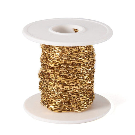 Vandfast Venezia Kæde – Forgyldt Stål (2x4x1mm) - Uniq Perler - 115198