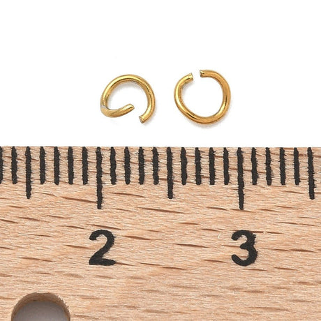 Vandfaste Åbne Øskner – 18K Forgyldt Stål (4x0,5mm) 20 stk. - Uniq Perler - 124301