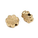 Vandfaste Blomster Stål Perler – 18K Forgyldt (8,5mm) 4 stk. - Uniq Perler - 116011