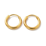 Vandfaste Chunky Creoler - Forgyldt Stål (14x2mm) - Uniq Perler - 116053