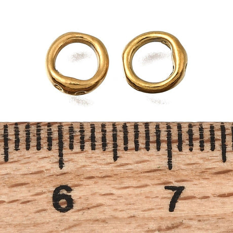 Vandfaste Connector Ringe – 18K Forgyldt Stål (5mm) 10 stk - Uniq Perler - 126278