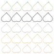 Vandfaste Creoler – Farve Mix, Stål (20x25mm), 25 par - Uniq Perler - 126356