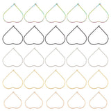 Vandfaste Creoler – Farve Mix, Stål (20x25mm), 25 par - Uniq Perler - 126356