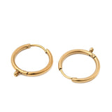 Vandfaste Creoler - Forgyldt Stål (16.5x15mm, 1 par) - Uniq Perler - 117423