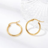 Vandfaste Creoler – Forgyldt Stål (20mm) - Uniq Perler - 584849