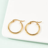 Vandfaste Creoler – Forgyldt Stål (20mm) - Uniq Perler - 584849