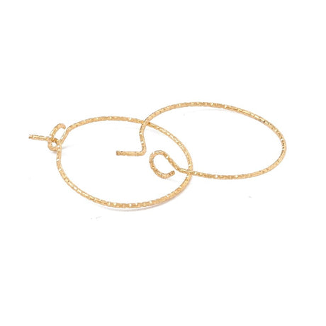 Vandfaste Creoler Med Mønster - Forgyldt Stål (29x25mm) 5 par - Uniq Perler - 666356