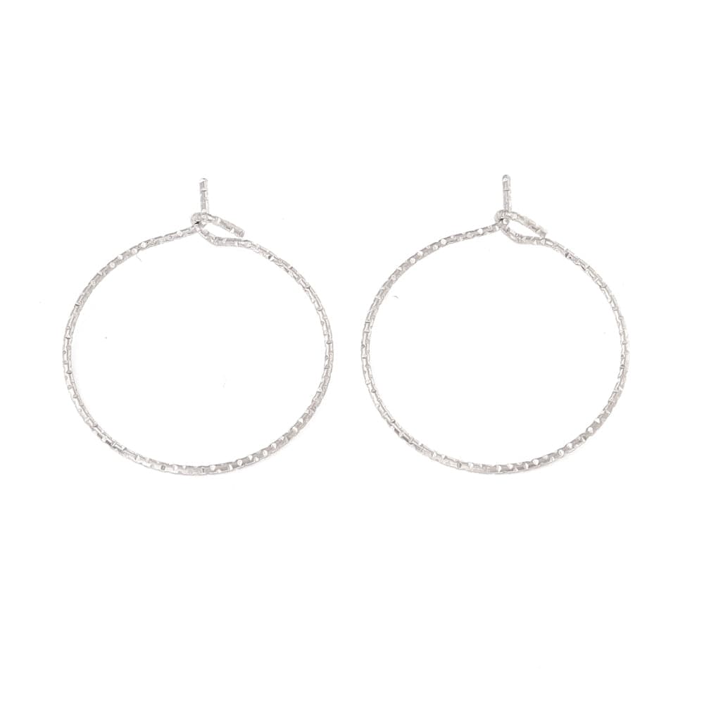 Vandfaste Creoler Med Mønster - Stål (29x25mm), 5 par - Uniq Perler - 888256