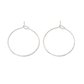 Water-resistant Hoop Earrings With Pattern - Steel (29x25mm), 5 pairs - Uniq Perler - 888256