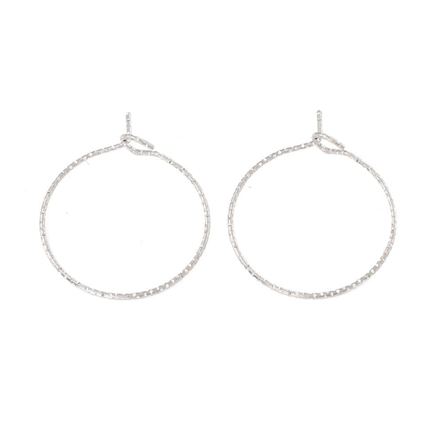 Vandfaste Creoler Med Mønster - Stål (29x25mm), 5 par - Uniq Perler - 888256