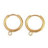 Vandfaste Creoler Med Øje - 18K Forgyldt Stål (16mm) - Uniq Perler - 115738