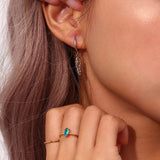 Vandfaste Creoler Med Smukt Organisk Vedhæng - Uniq Perler - 115586