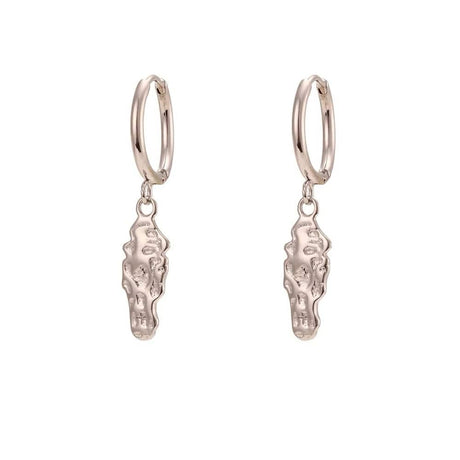 Vandfaste Creoler Med Smukt Organisk Vedhæng - Uniq Perler - 115586