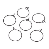 Wasserdichte Creolen – Schwarz (16x0,7mm) - Uniq Perler - 117451