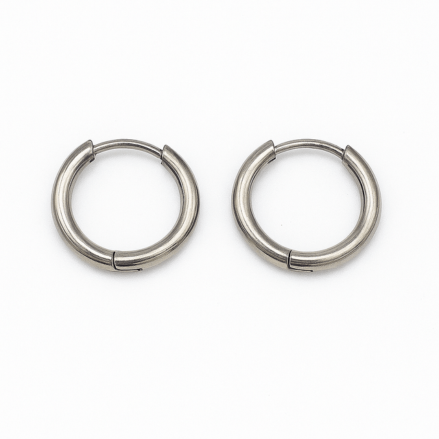 Vandfaste Creoler - Stål (14x2mm) - Uniq Perler - 115216