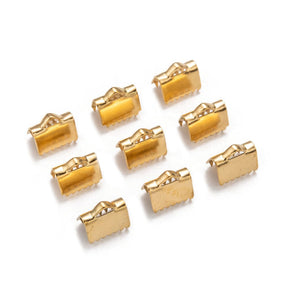 Wasserdichte Endstücke, Vergoldet Stahl, 9,5x10mm, (10 Stk.) - Uniq Perler - 266840