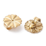 Vandfaste Flower Bagstoppere - Forgyldt Stål (10x5,5mm), 3 par - Uniq Perler - 113468