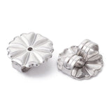 Vandfaste Flower Bagstoppere - Stål (10x5,5mm), 3 par - Uniq Perler - 113469