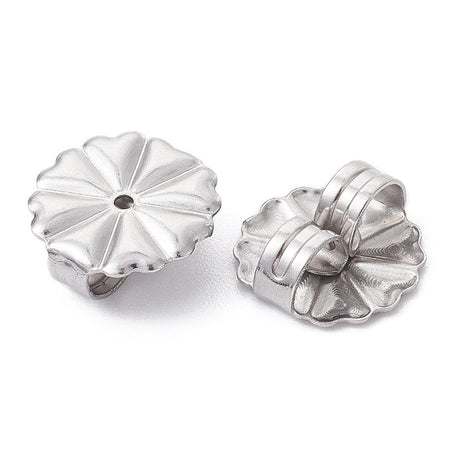 Vandfaste Flower Bagstoppere - Stål (10x5,5mm), 3 par - Uniq Perler - 113469