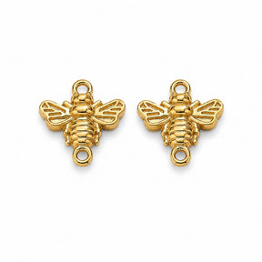 Vandfaste Guldsmed Connector Mellemled – 18K Forgyldt Stål (10,6x11,4mm) 2 stk. - Uniq Perler - 122224
