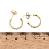 Vandfaste Halvbue Ørestikker – 18K Forgyldt Stål (15,5x16,5mm) - Uniq Perler - 119924