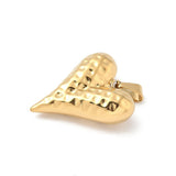 Vandfaste Hjerteformede Vedhæng – 18K Forgyldt Stål (27x23x9mm) 1 stk. - Uniq Perler - 124072