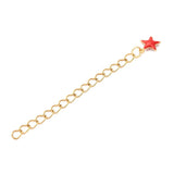Vandfaste Kædeforlængere med Emalje Stjerne – Forgyldt Stål (61mm) 2 stk - Uniq Perler - 