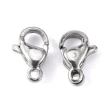 Vandfaste Karabinlåse – Stål (9x6mm) 10 stk. - Uniq Perler - 126393