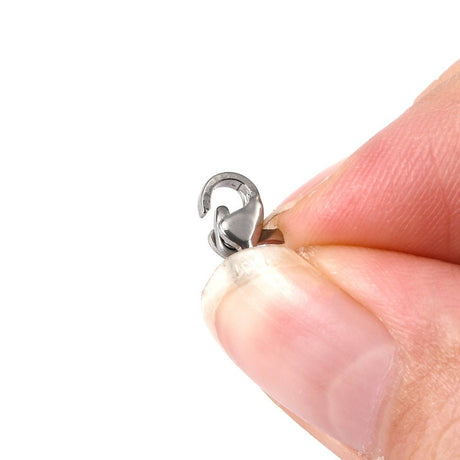 Vandfaste Karabinlåse – Stål (9x6mm) 10 stk. - Uniq Perler - 126393