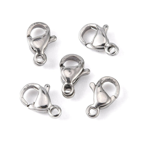 Vandfaste Karabinlåse – Stål (9x6mm) 10 stk. - Uniq Perler - 126393