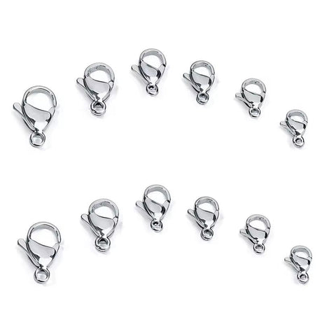 Vandfaste Karabinlåse – Stål (9mm, 10 stk) - Uniq Perler - 865326