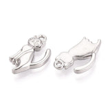 Vandfaste Katte Vedhæng – Stål (20.5x11.5x3.5mm) 2 stk - Uniq Perler - 