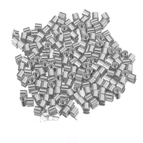 Vattentåliga Klämpärlor - Stål, 1,5 mm, 25 st - Uniq Perler - 113402