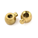 Vandfaste Låse Perler - Forgyldt Stål (3,5x4,5mm, 8 stk) - Uniq Perler - 114983