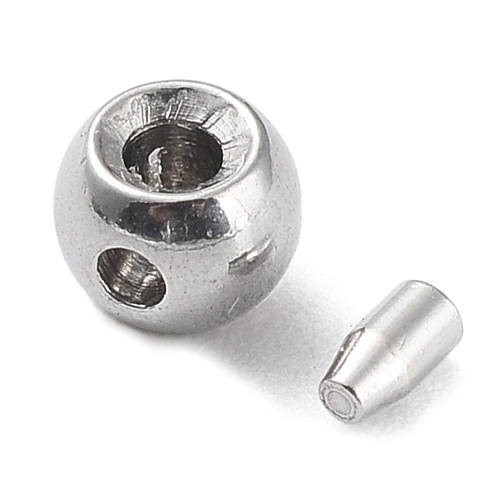 Vandfaste Låse Perler – Stål, 6 Stk - Uniq Perler - 111450