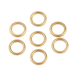 Vandfaste Lukkede Øskner – 18K Forgyldt Stål (4x0,6mm) 10 stk - Uniq Perler - 126270