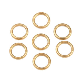 Vandfaste Lukkede Øskner – 18K Forgyldt Stål (4x0,6mm) 10 stk - Uniq Perler - 126270