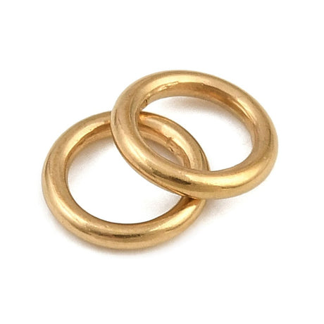 Vandfaste Lukkede Øskner – 18K Forgyldt Stål (5x0,8mm) 10 stk - Uniq Perler - 126272